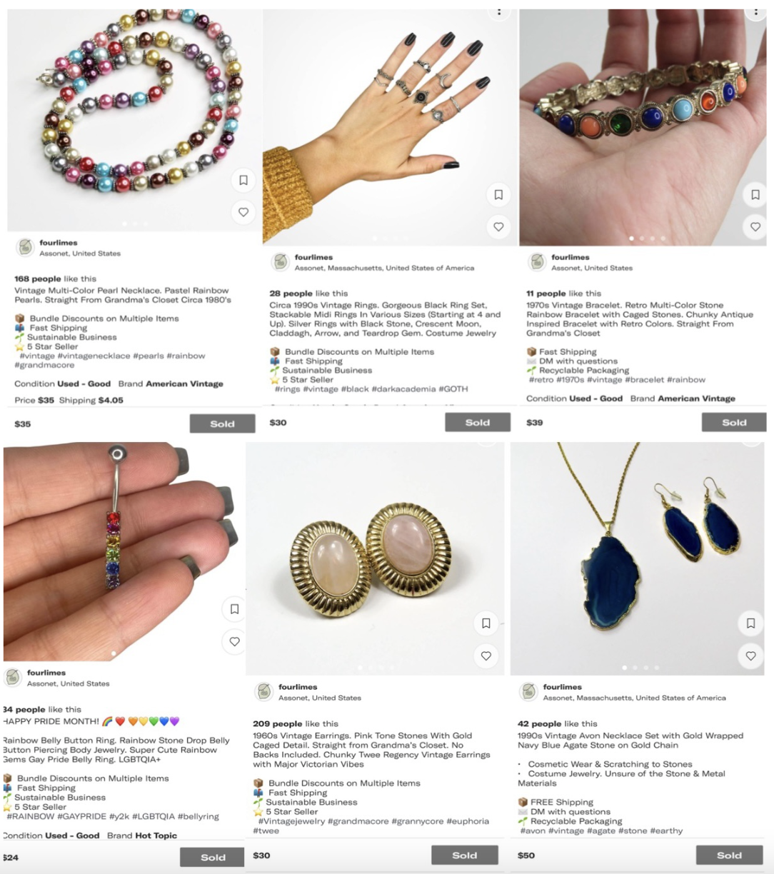 Selling costume jewelry online discount